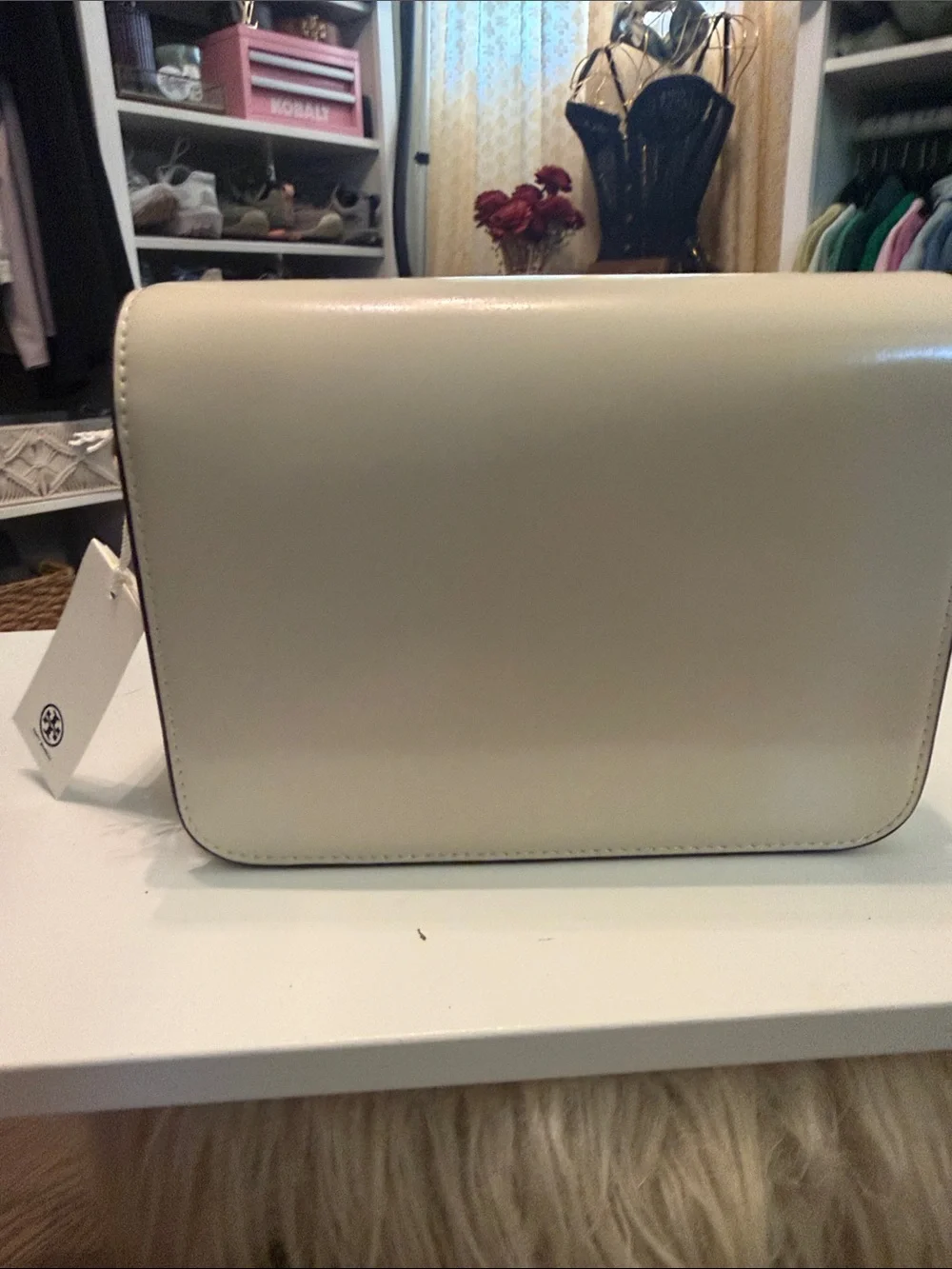 Tory Burch Robinson Patent Leather Crossbody with Gold Logo